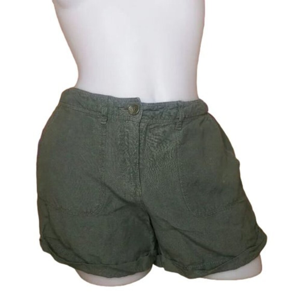 Ann Taylor Loft Linen Blend Cuffed Shorts Size 4